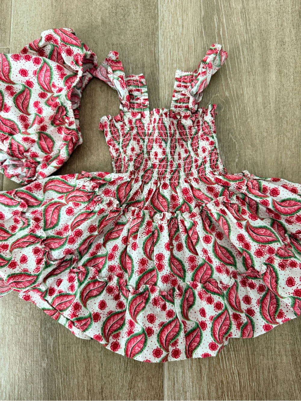 Hill House Ellie Nap Dress 2T Summer Sundress - Pink & Green Floral